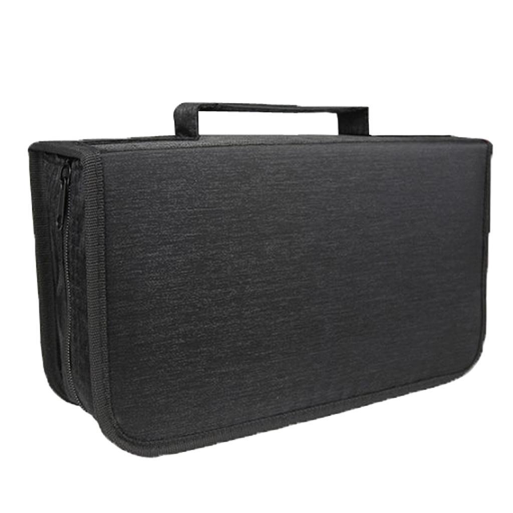 2Pcs CD DVD Case Game Disk Carrying Case Zipper Storage Bag for Office
