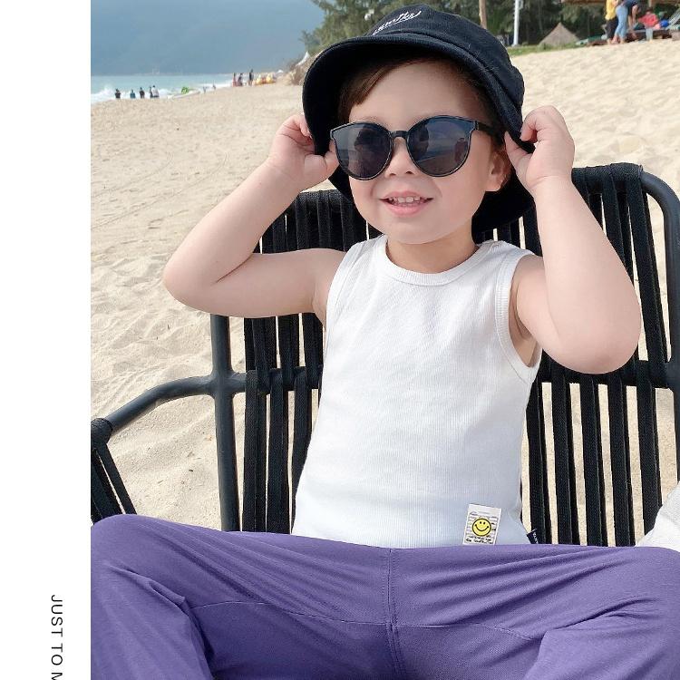 Áo ba lỗ sát nách bé trai thun cotton trơn nhiều màu co giãn thoáng mát