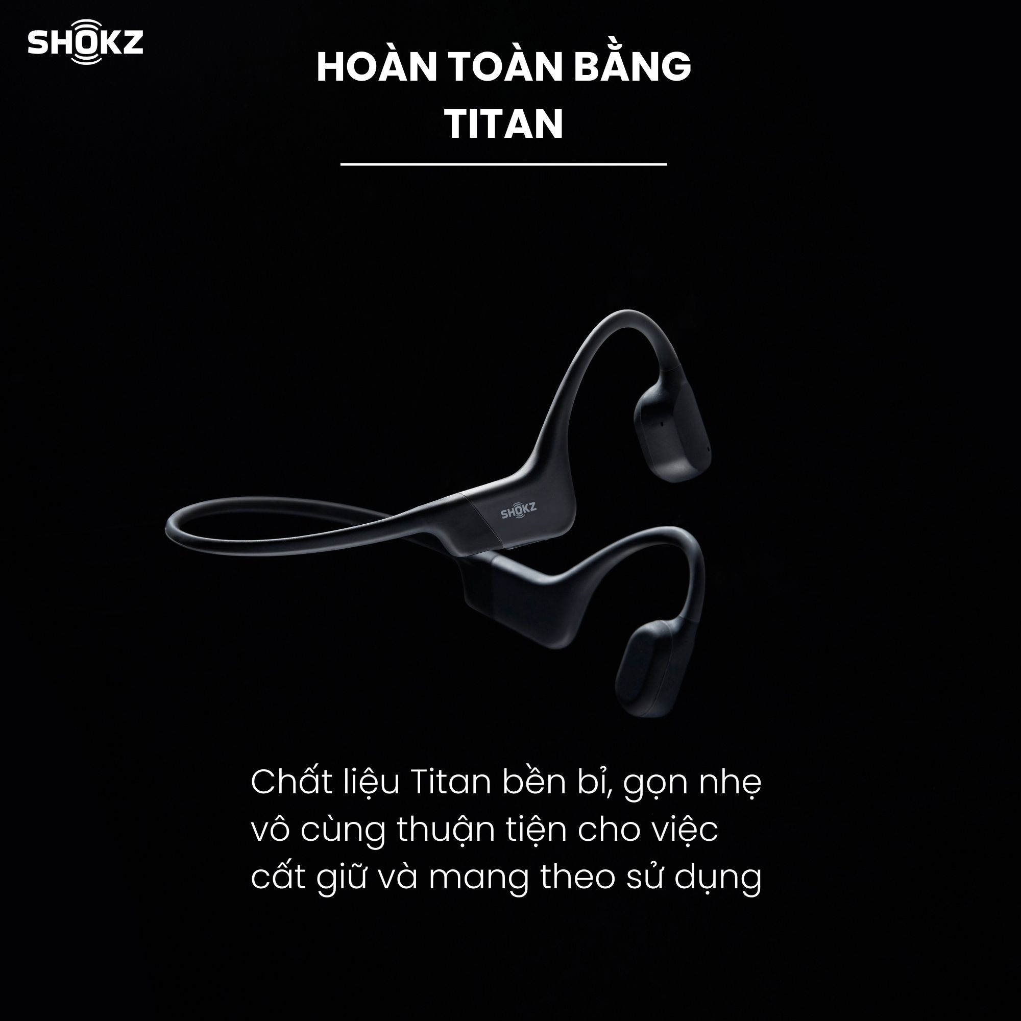 Tai Nghe Bluetooth Thể Thao Dẫn Truyền Âm Thanh Qua Xương SHOKZ OPEN RUN MINI S803 - Hàng Chính Hãng