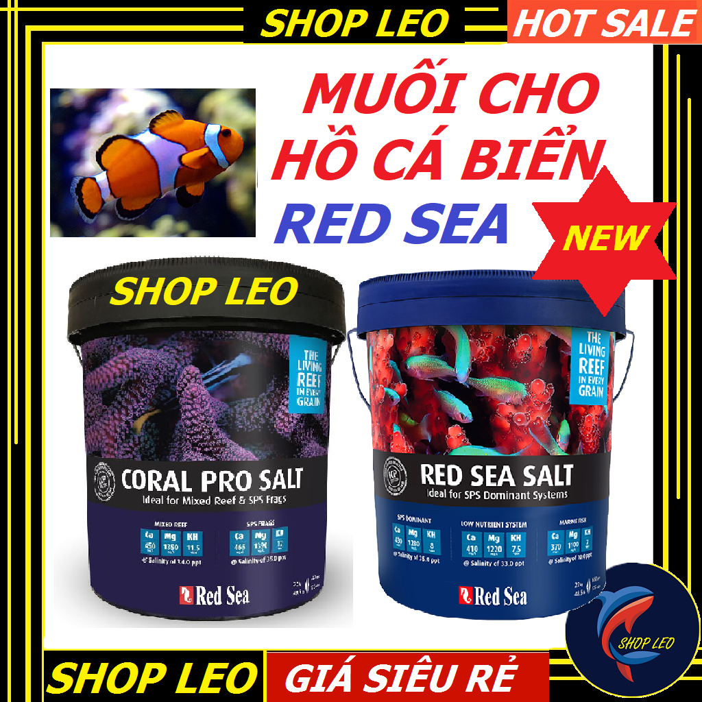 Muối cho hồ cá biển REDSEA SALT -Muối pha hồ nước mặn - REDSEA - Phụ kiền hồ cá - shopleo