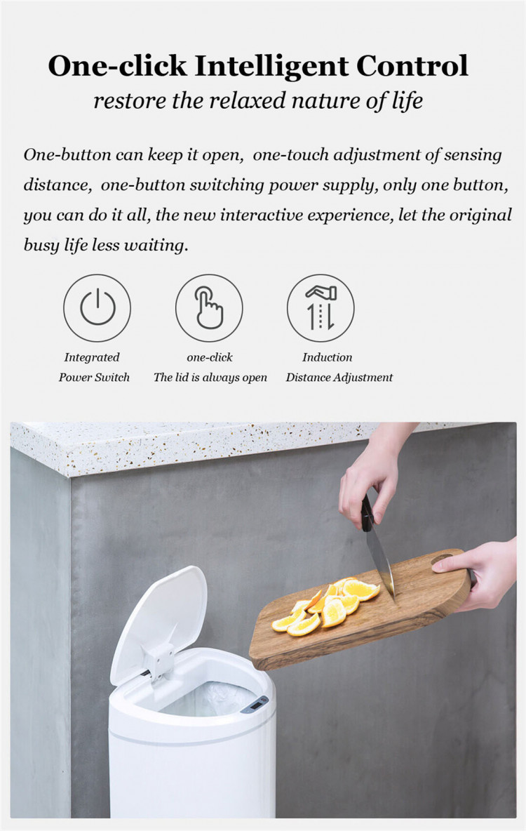 Xiaomi NINESTARS Thùng rác cảm biến thông minh có thể tự động cảm ứng Thùng rác Thùng giấy Im lặng Phòng khách cảm ứng Văn phòng Nhà trợ giúp thông minh