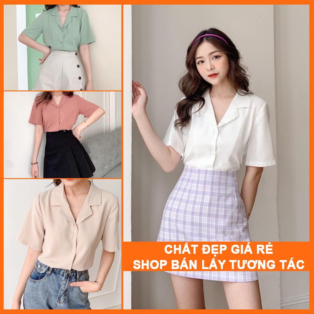 Áo sơ mi nữ cổ vest chất đũi MADELA, kiểu dáng basic thanh lịch ,dễ phối đồ mặc đi chơi , đi làm đều đẹp , có nhiều màu và đủ size để lựa chọn