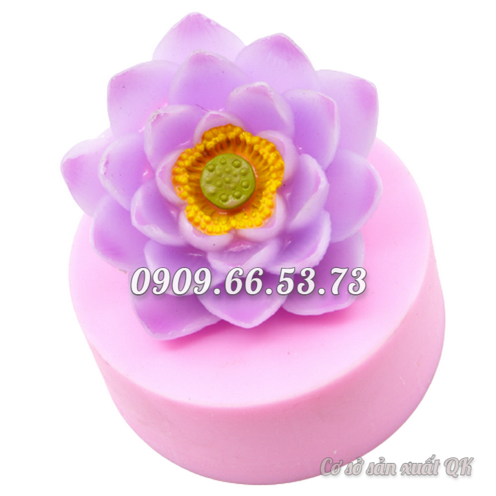 Khuôn rau câu silicon hoa sen đại đóa loại 11 cm - Mã số 1725