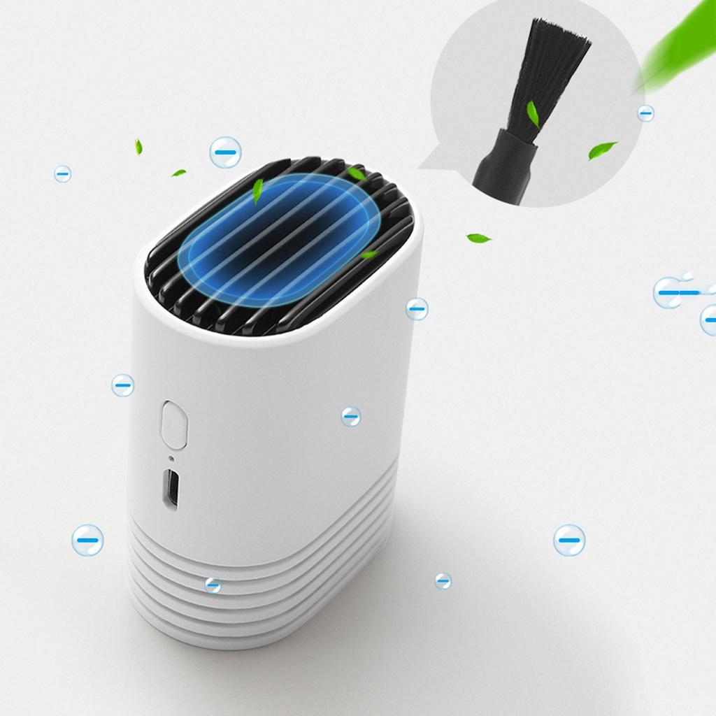 Portable Wearable Air Purifier Necklace Mini USB for Sports Office white