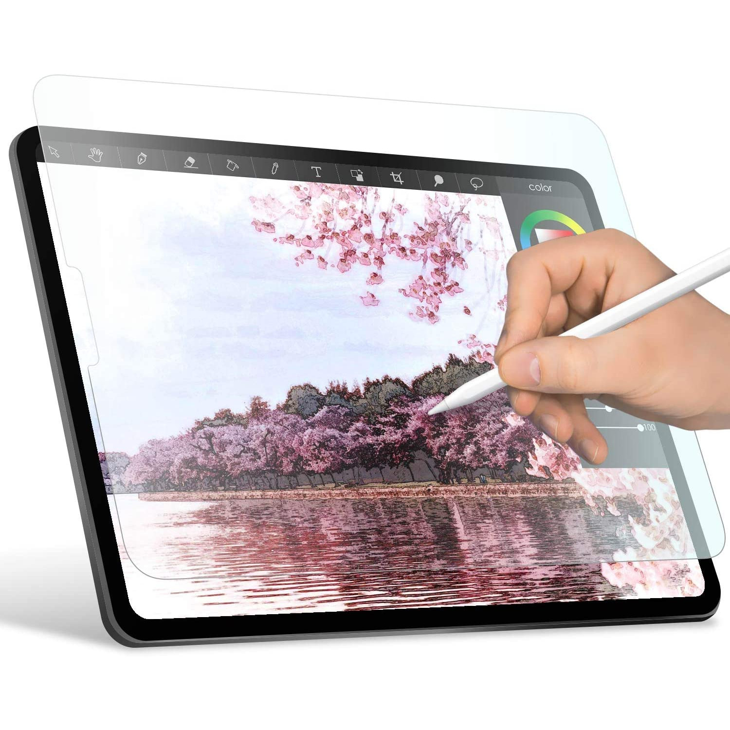 Dán màn hình dành cho iPad Paperlike Elecom chống vân tay cho cảm giác viết vẽ như trên giấy - Hàng Chính Hãng