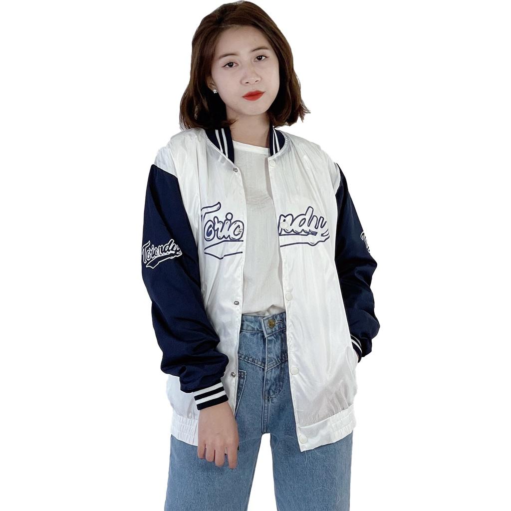 Áo khoác dù bomber nam nữ form rộng
