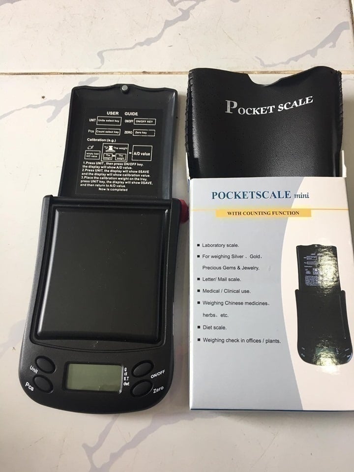 CÂN ĐIỆN TỬ TIỂU LY POCKET 200G/ 0.01G, CÓ ĐƠN VỊ CÂN VÀNG