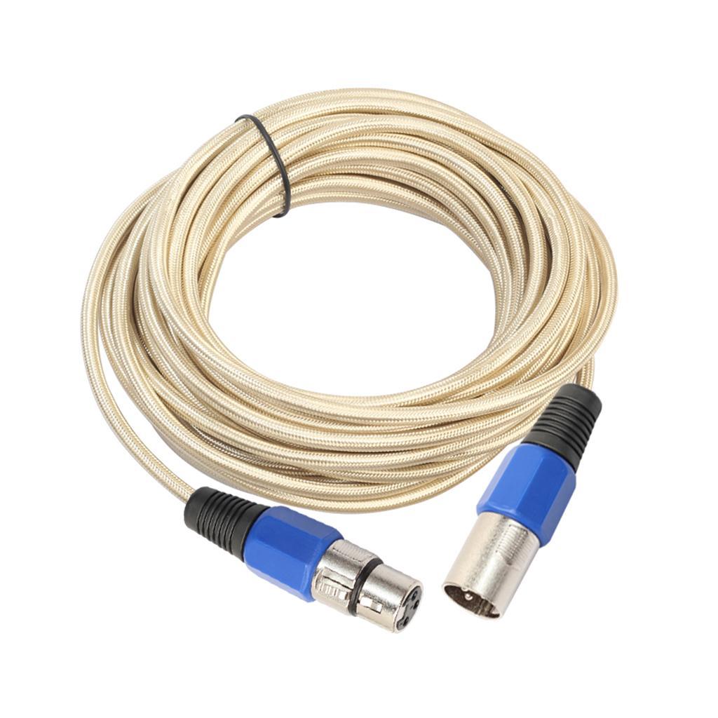 Stereo XLR Male to Female Microphone Mic Cable for Guitar Amplifier