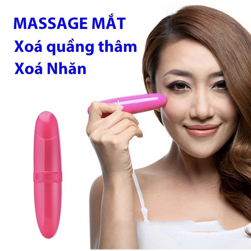 Bút massage mắt giảm bọng mắt chống thâm quầng mini mát xa mắt đơn giản hiệu quả màu Hồng