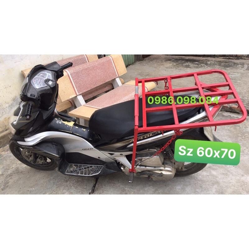 Cáng chở hàng, kệ xe máy đa năng không mở cốp, tháo lắp dễ dàng