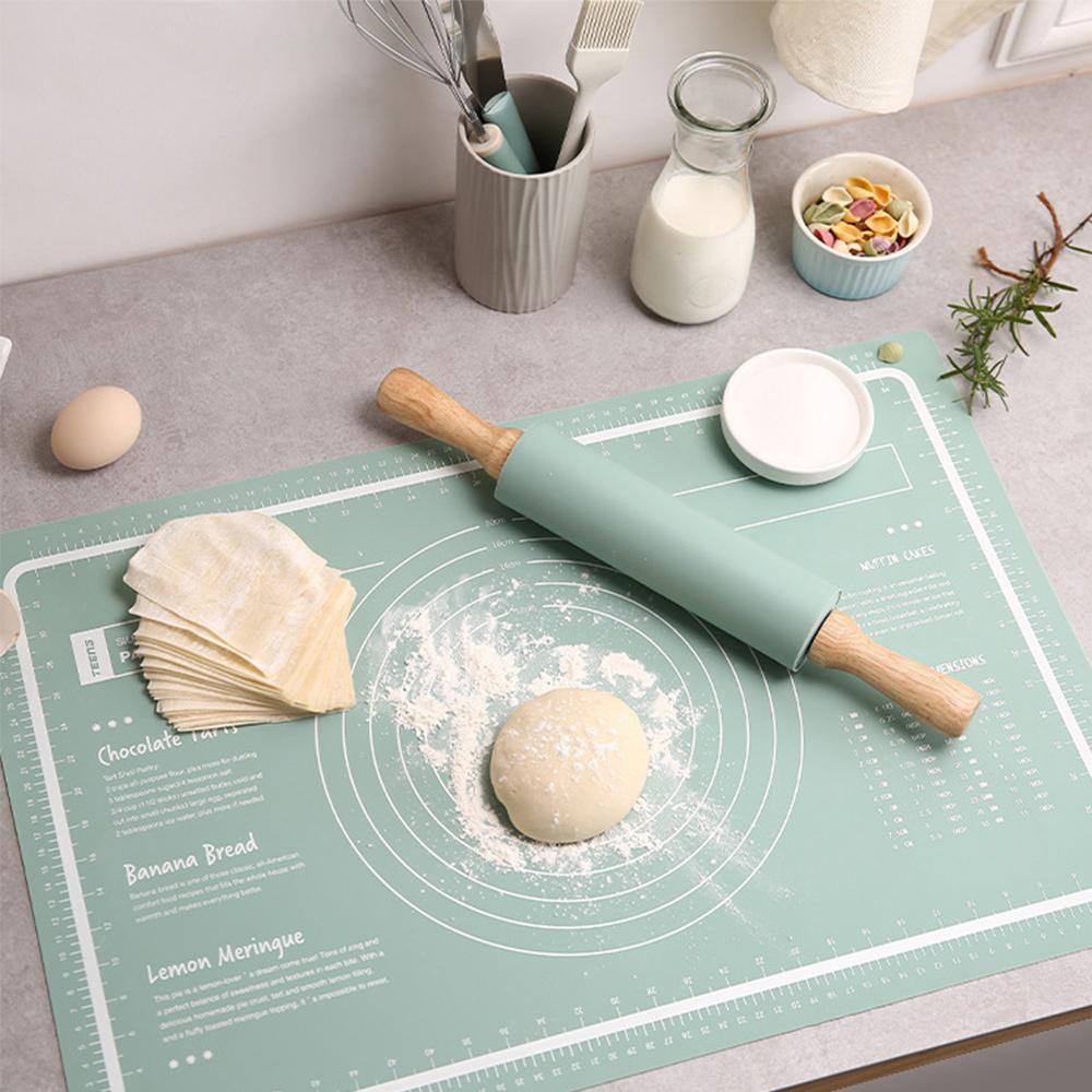 Dụng Cụ Nướng Bánh Silicone Mat Tăng Dính Làm Dày Nướng Thảm Bánh Ngọt Cán Thảm Lót Gối Pizza Bột Phụ Kiện Nhà Bếp