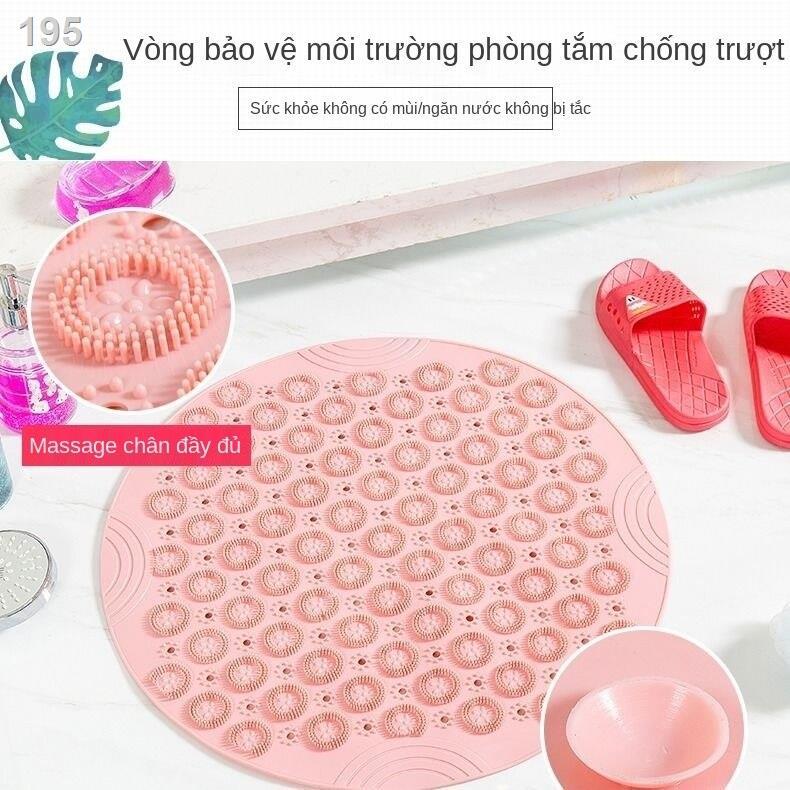 【Mới nhất 】Mới phòng tắm tròn thân thiện với môi trường Thảm chống trượtssage chân bồn nhà vệ sinh sàn trải