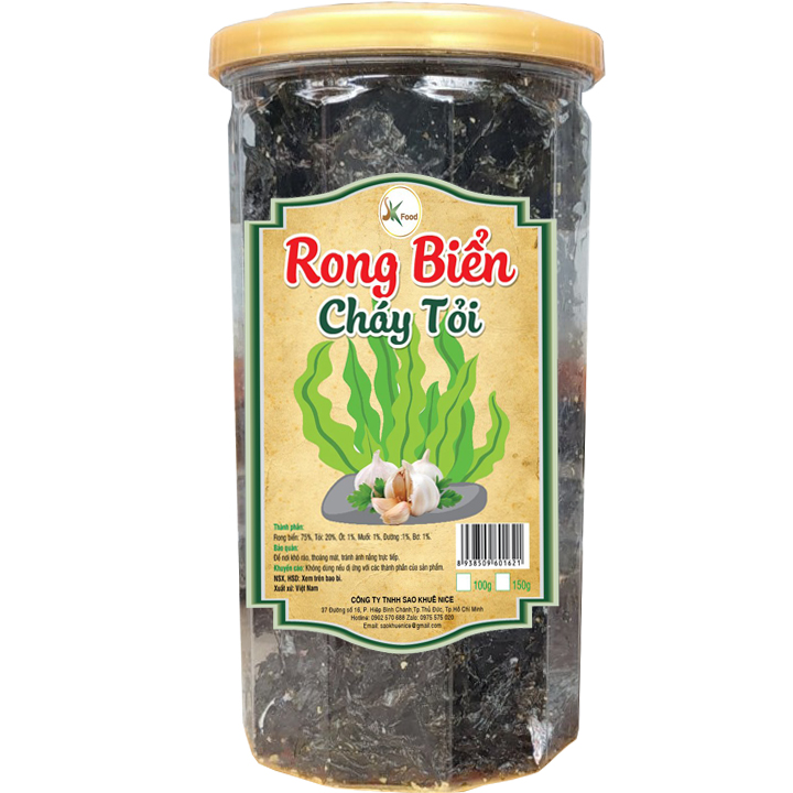 Rong Biển Sấy Tỏi Ớt Thương Hiệu Tân Lộc Phát - Hũ 100G