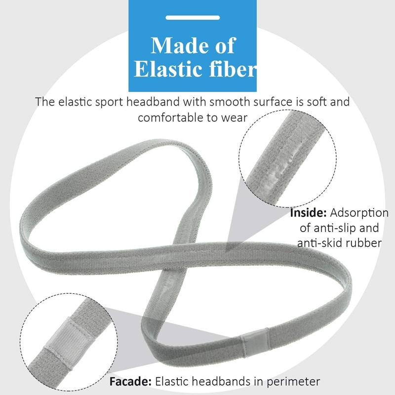 9 PCS dày không trượt băng qua băng đô bộ đầu tóc, tập thể dục tóc và dây đeo mồ hôi cho phụ nữ và nam giới