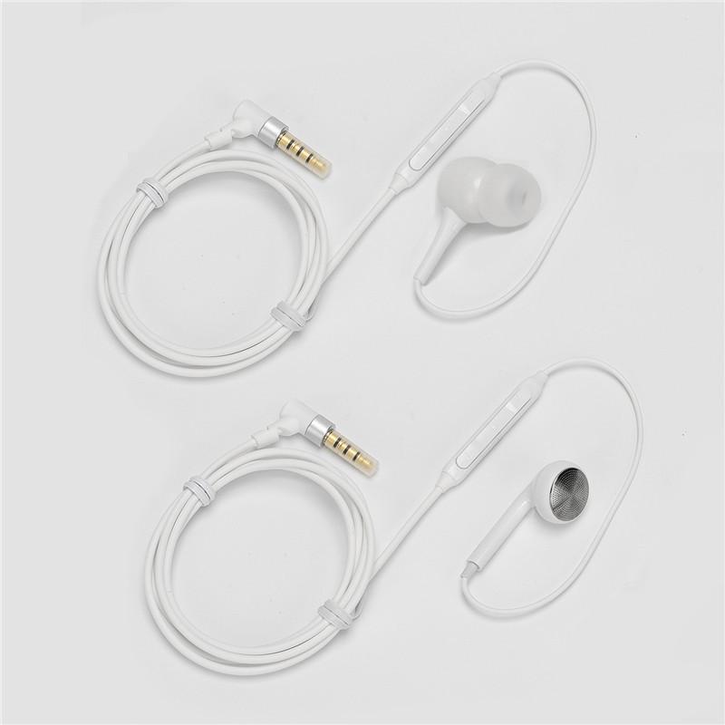 Giao hàng nhanh điều khiển dây đơn phương với mic điều chỉnh tai nghe âm thanh đáy nặng với mic tai nghe khuỷu tay kim loại tai nghe điều khiển có dây trong tai