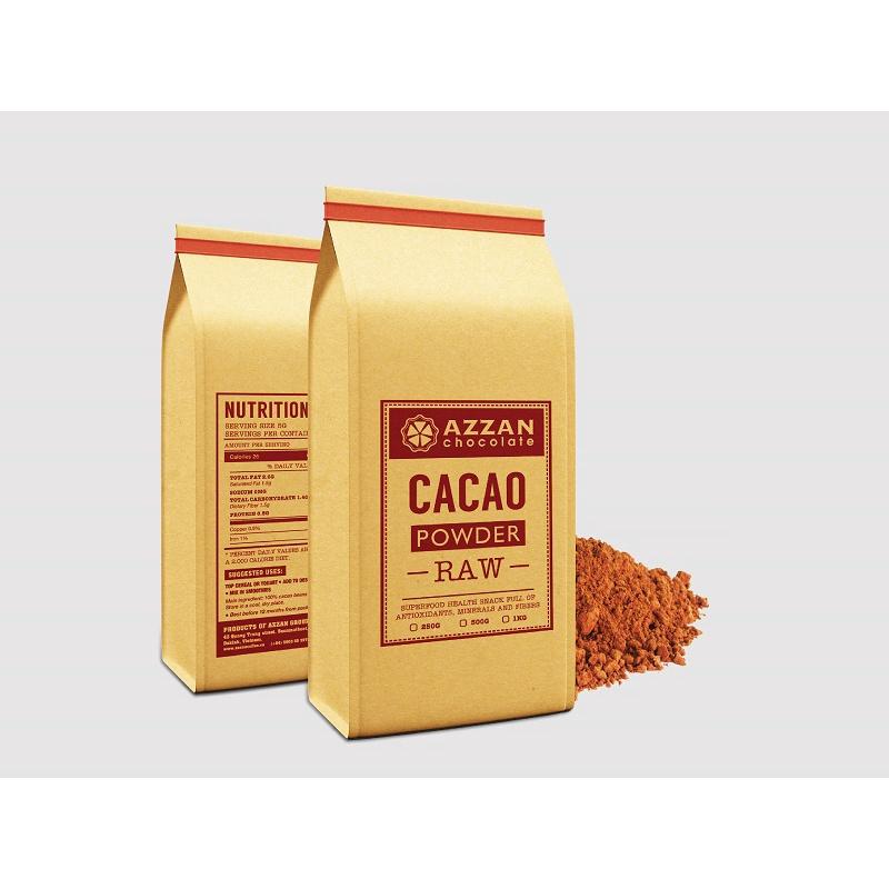 AZZAN Cacao Powder /Bột Cacao 250g - Nguyên chất, vị đắng dịu nhẹ