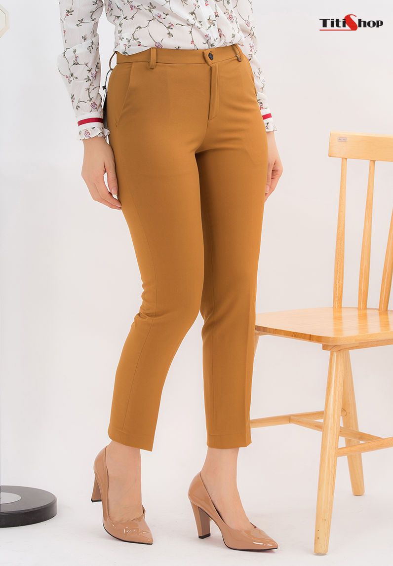 Quần tây nữ Titishop QDN123 Màu nâu