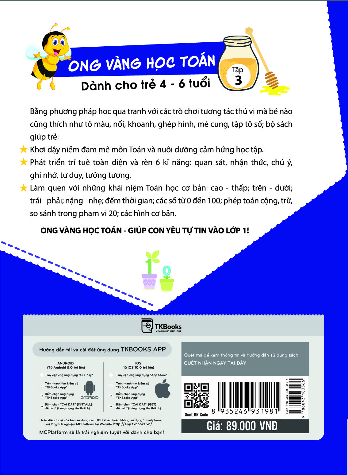 Sách Ong Vàng Học Toán Dành Cho Trẻ 4 – 6 Tuổi - TKBooks
