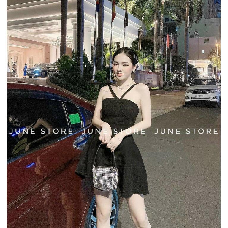 Đầm xoè cổ chéo  kèm áo khoác xịn xò
