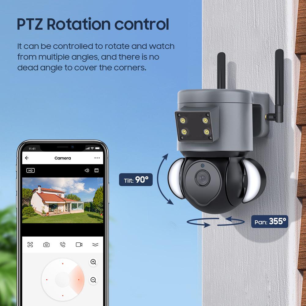 Tư Nhân Mẫu Graffiti Thông Minh 4G Camera Giám Sát Tuya Không Dây Bóng Chống Nước Máy HD Thẻ 4G Lắp Camera