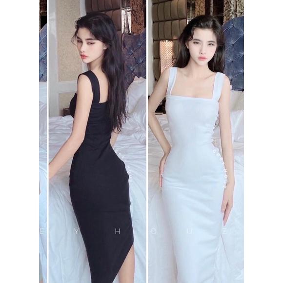 Đầm 2 dây bảng lớn ôm body - Carotshop