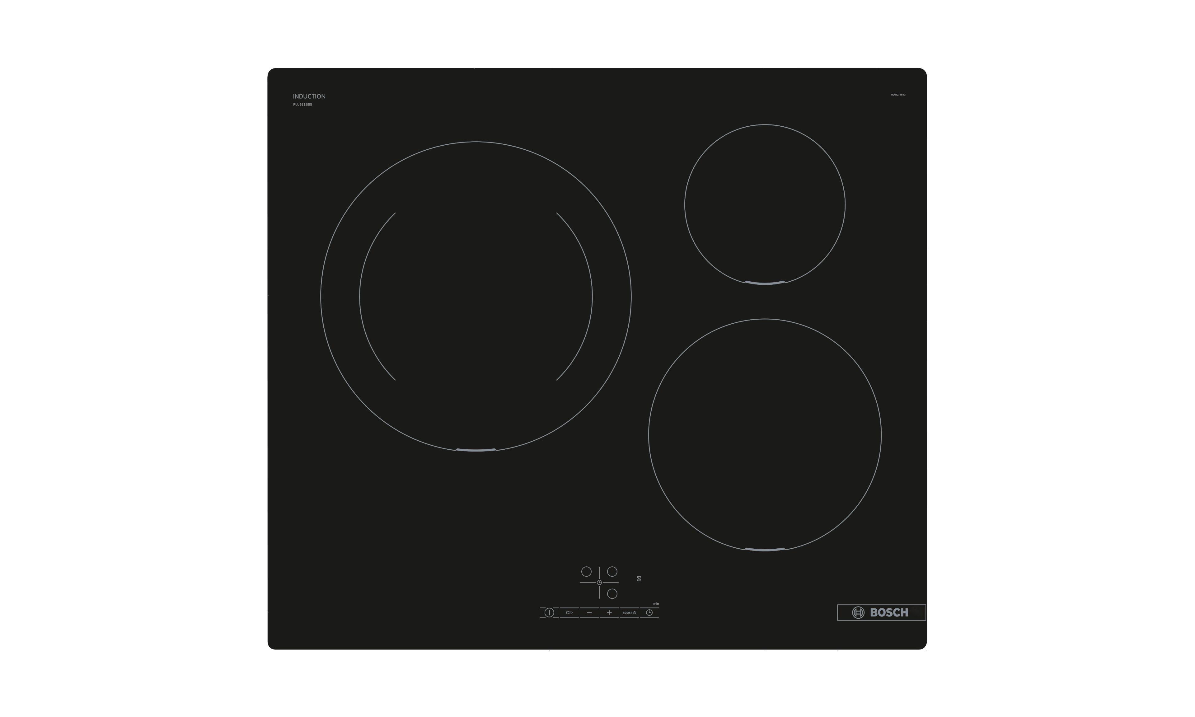 Bếp từ Bosch 3 vùng nấu PUJ611BB5E -Series 4 (60cm) - Hàng chính hãng