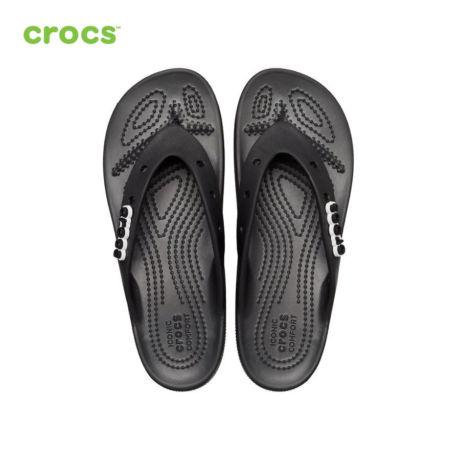 Dép xỏ ngón nữ Crocs FW Classic Flip Platform W Black - 207714-001