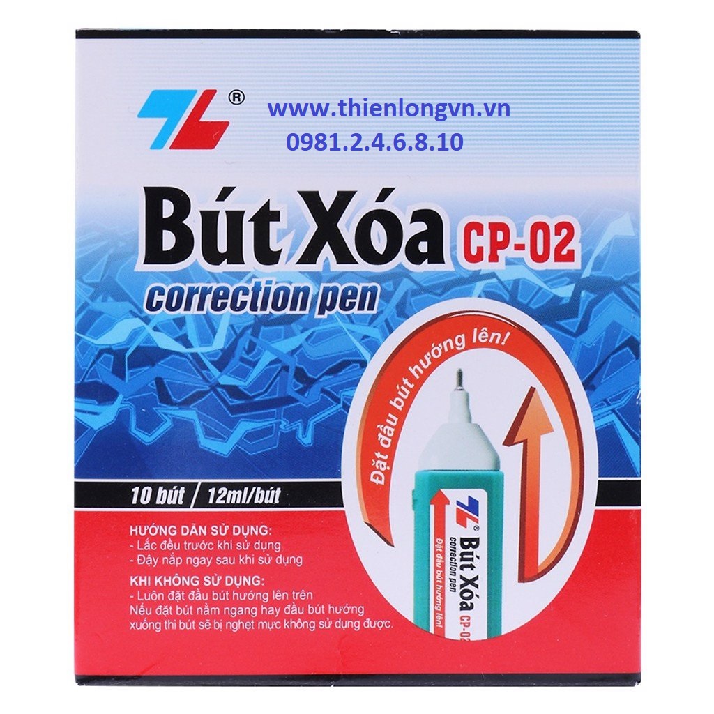 Hộp 10 cây bút xóa 12ml Thiên Long CP-02