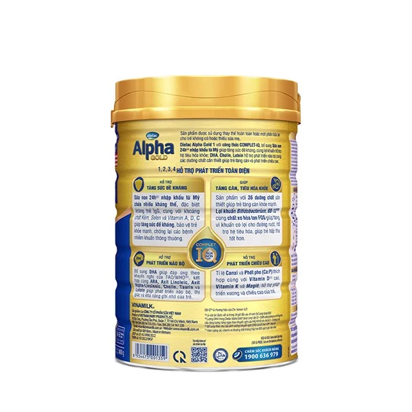 HỘP SỮA BỘT VINAMILK  DIELAC ALPHA GOLD IQ 1 (400G) (CHO TRẺ TỪ 0 - 6 THÁNG TUỔI)