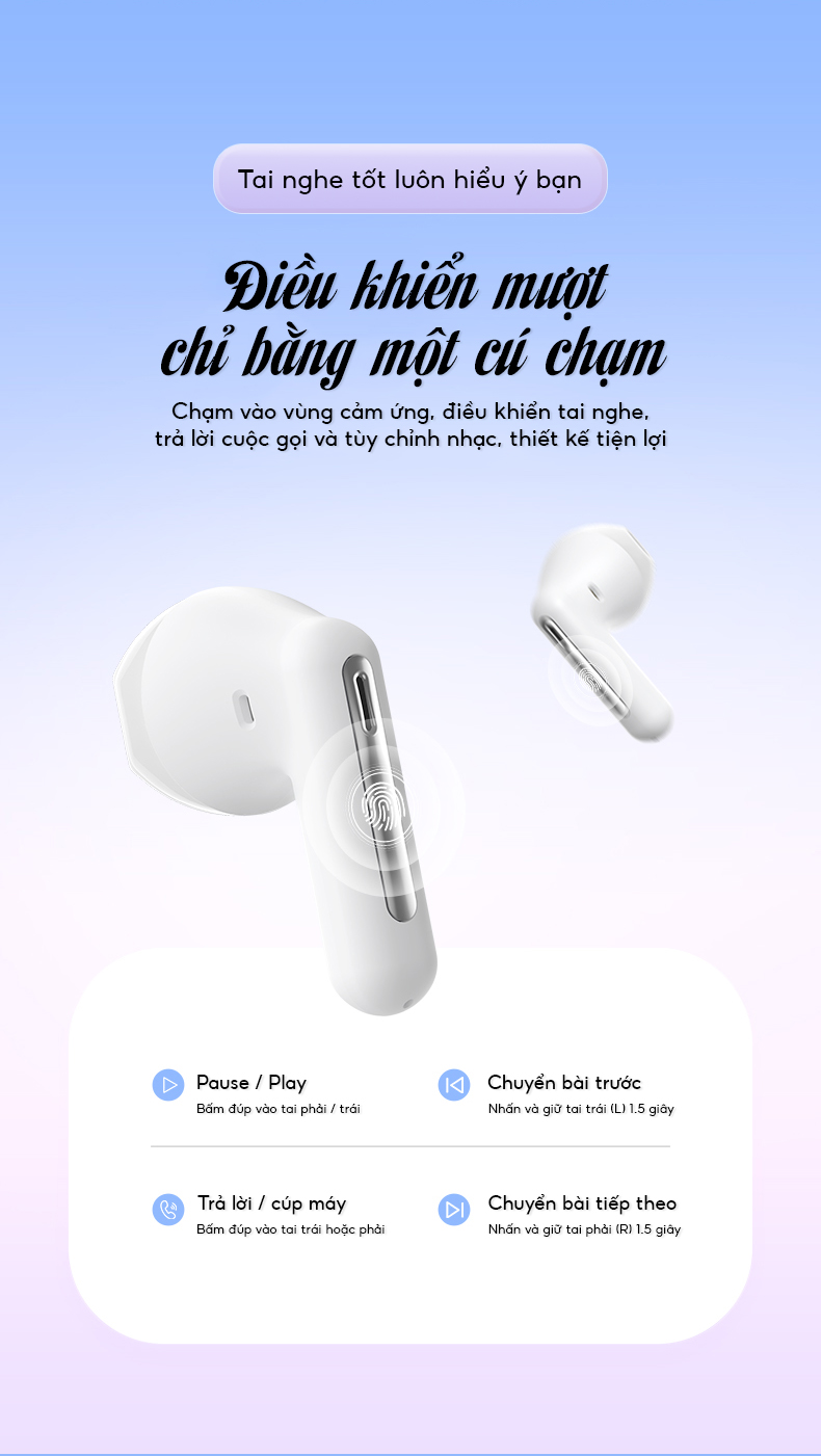 Tai nghe Bluetooth PISEN C2 ANC ENC True wireless, Kim Ánh cho dùng thử 30 ngày, hàng chính hãng, bảo hành 18 tháng