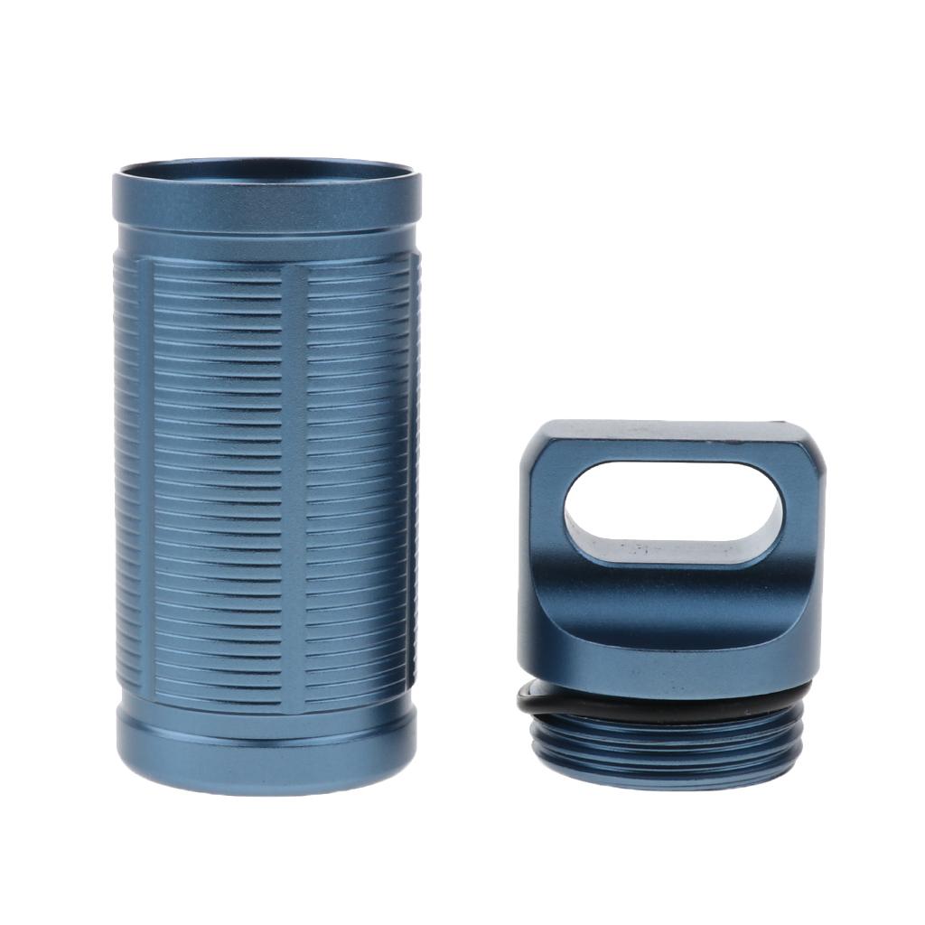 Titanium Outdoor Travel Waterproof Pill Case Box Mini Tablets Container Capsule Storage Bottle Emergency Drug Medicine Holder