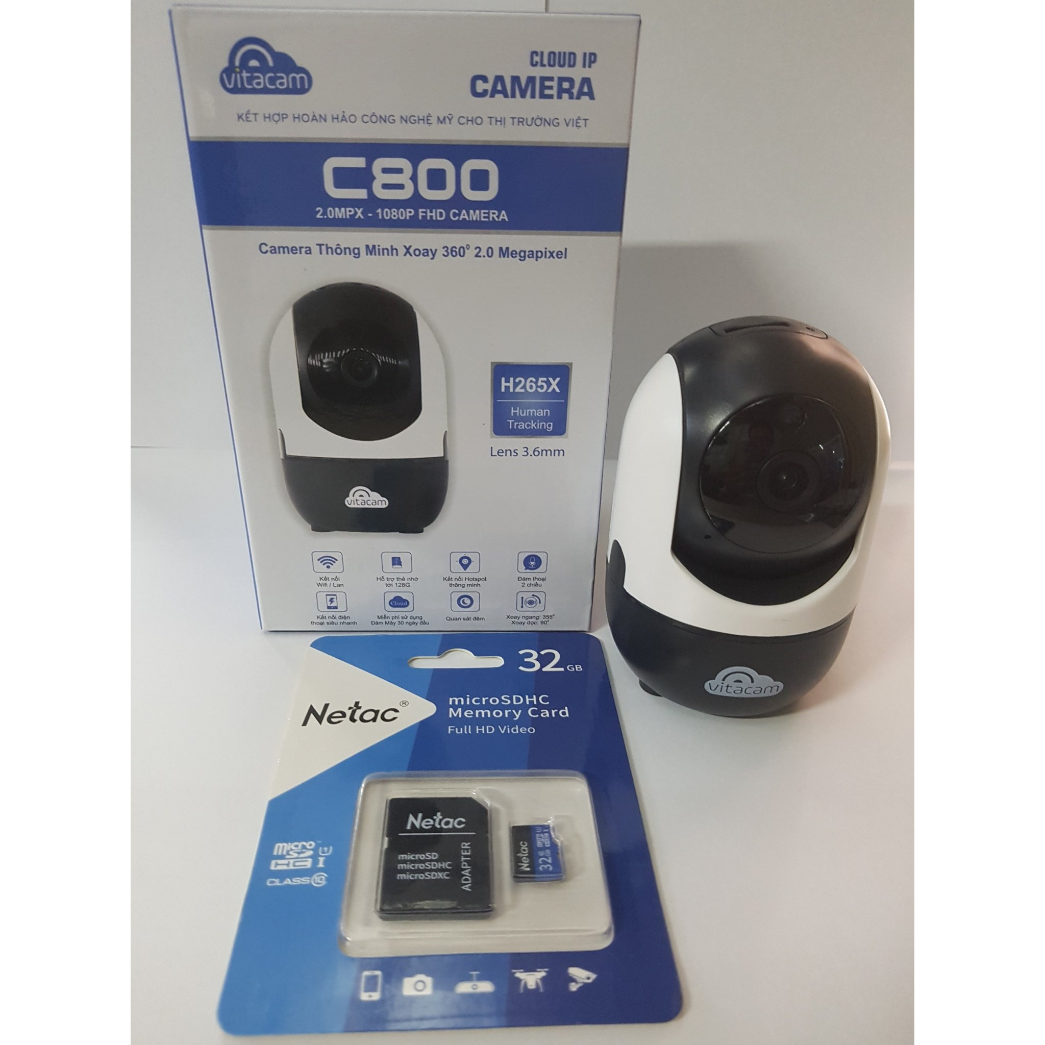 Camera Vitacam C800 2MP + thẻ 32GB Bản Chuẩn - Chính hãng