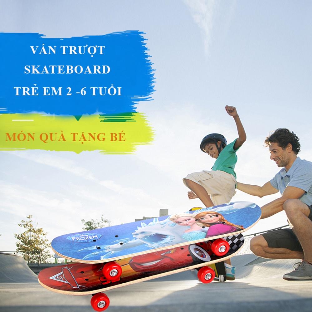 Ván Trượt Trẻ Em Hoạ Tiết Hoạt Hình Kích Thước 60x15x8 cm - Ván Trượt Skateboard