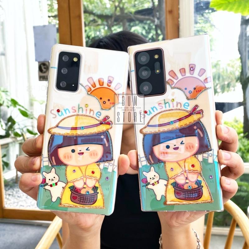 Ốp Lưng Silicon Sunshine Đính Đá Cho Samsung Galaxy S21Ultra / S21 Plus / S20 Ultra / S20 Plus / S21 FE