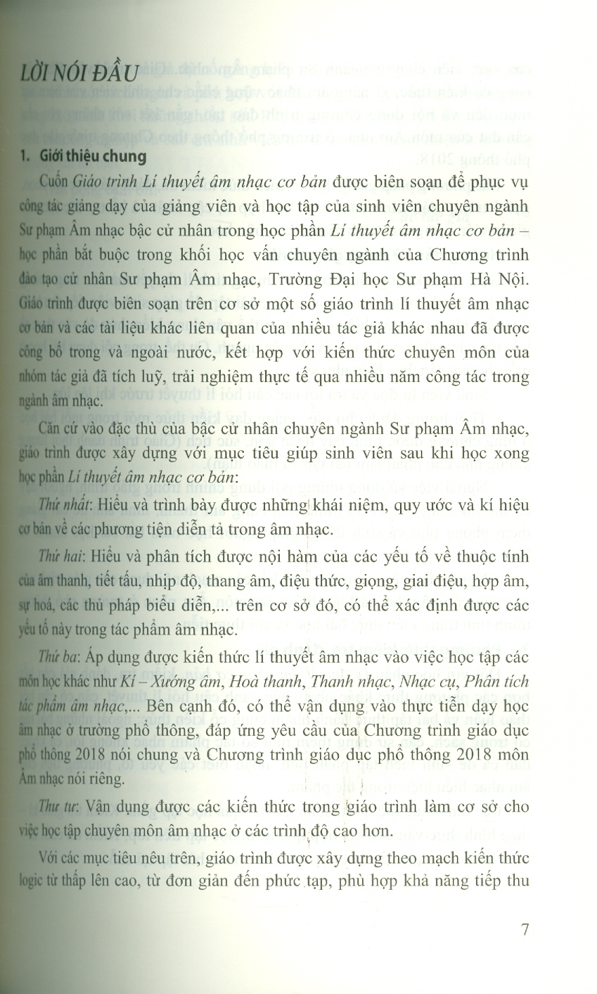 Giáo trình Lí thuyết âm nhạc cơ bản - Trần Bảo Lân (Chủ biên), Nguyễn Đỗ Hiệp, Cao Sĩ Tùng Anh, Trần Quốc Ninh, Đặng Thị Hải Yến, Tạ Hoàng Mai Anh