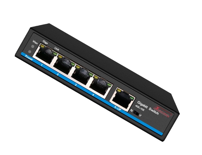 Bộ chuyển mạch 5-port unmanaged Gigabit, 4 port PoE Switch, 60W power supply - Xmethod Network - Hàng chính hãng