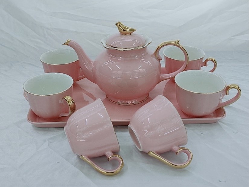 BỘ ẤM CHÉN KÈM KHAY SỨ XƯƠNG CAO CẤP PHA TRÀ CÀ PHÊ PHONG CÁCH CHÂU ÂU - ANTH682