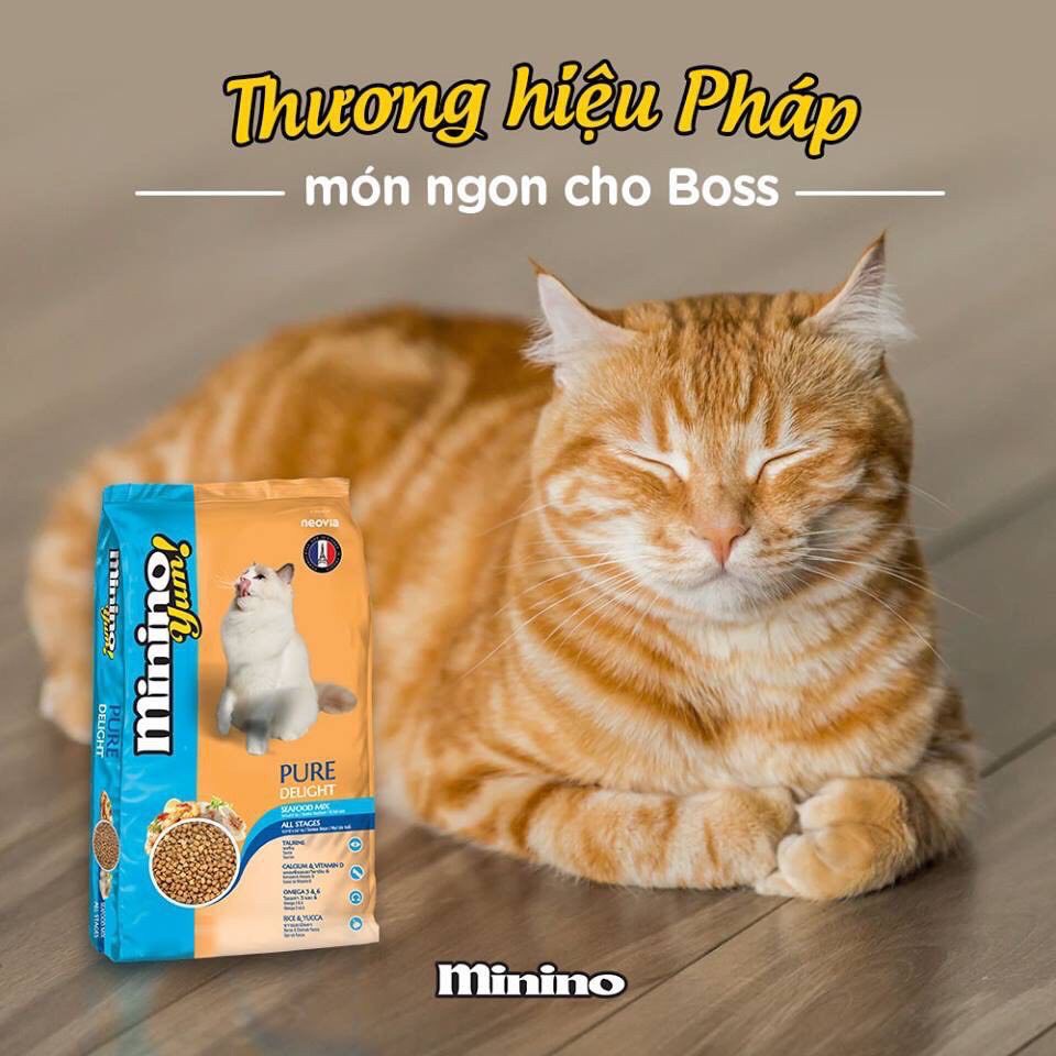9KG Thức ăn cho mèo mọi lứa tuổi vị hải sản Minino Yum - Thức ăn hạt cho Mèo