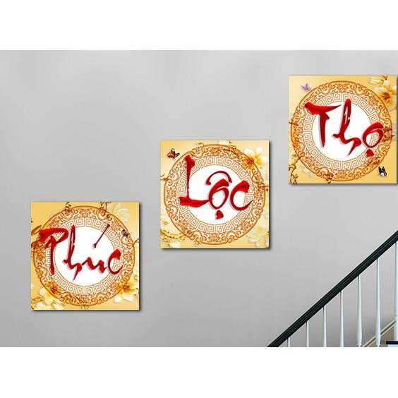 Bộ tranh treo tường phong thủy trang trí nội thất ông thần tài mang tài lộc vào nhà