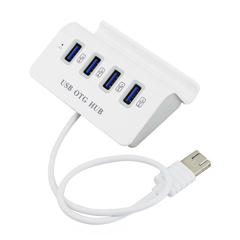 Bộ chia 4 Cổng USB OTG HUB với Dock AZONE cho điện thoại thông minh & Máy Tính