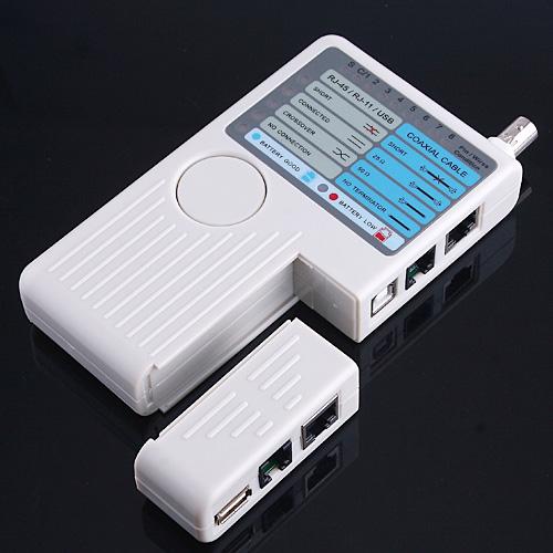 4-in-1 Remote RJ11 RJ45 USB BNC LAN Network Phone Cable Tester Meter Device Machine