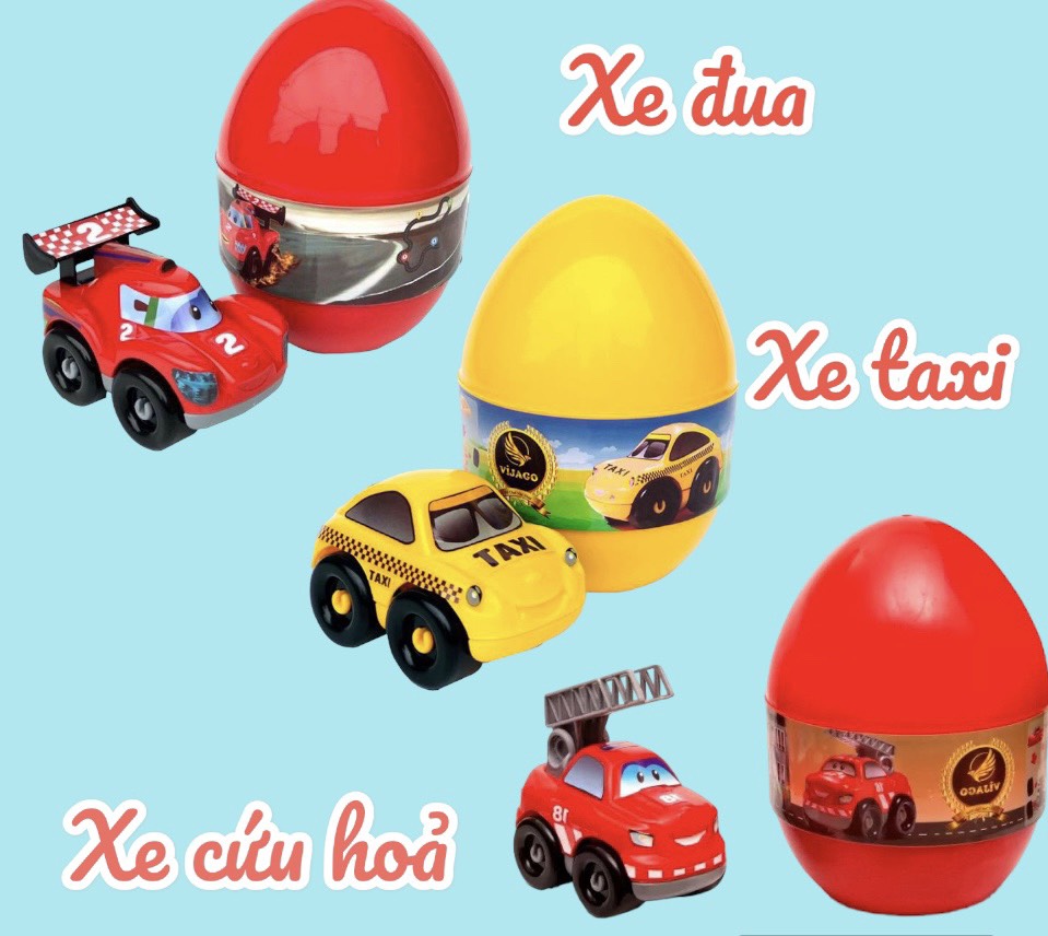 Đồ Chơi Quả Trứng Thần Kì Loại Lớn - Bóc Trứng Lắp Ghép Các Loại Xe Bằng Nhựa An Toàn Cho Bé Sưu Tập Và Lắp Ráp Hàng Việt Nam