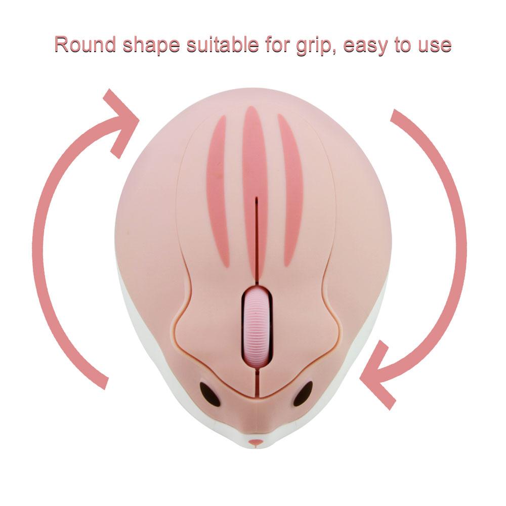 Chuột Không Dây 2.4G Dễ Thương Hamster Hoạt Hình Chuột Máy Tính Công Thái Văn Phòng Mini Cho Bé Gái Tặng