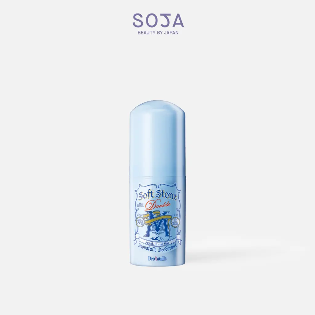 Lăn Khử Mùi Đá Khoáng Dạng Sáp Bạc Hà Cho Nam Deonatulle Soft Stone Double Deodorant For Men 20G
