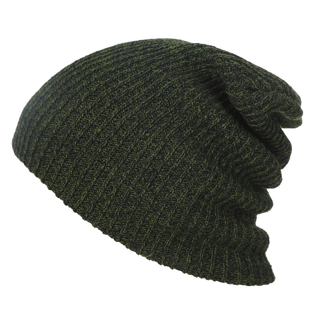 Men's Women's Causal Knitted Baggy Beanie Winter Warm Hat Ski Knit Skull Cap