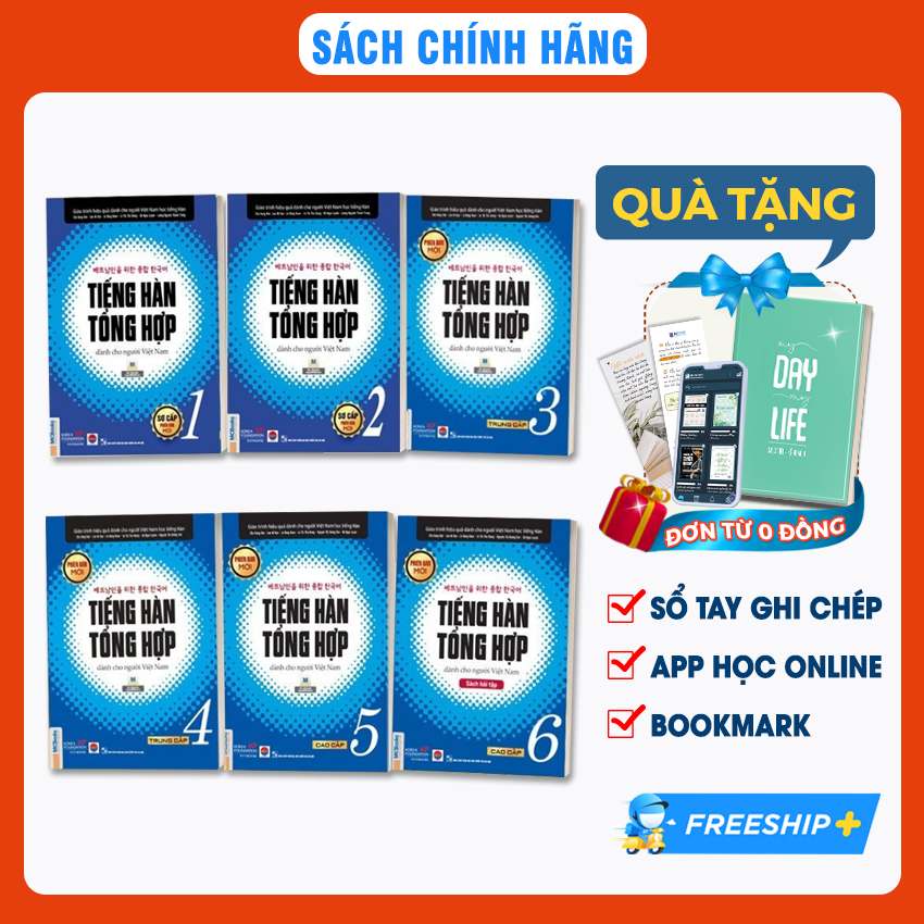 Trọn Bộ Tiếng Hàn Tổng Hợp Dành Cho Người Việt Nam Tập 1-6 - Giáo Trình + Sách Bài Tập