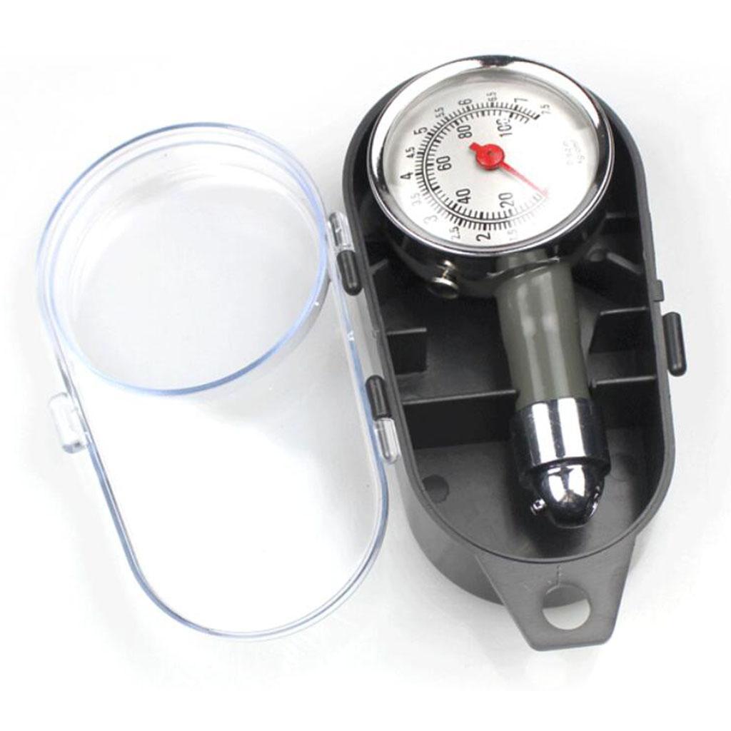 Tire Pressure Gauge Easy to Read Auto Tire Dial Gauge Meter Zinc Alloy
