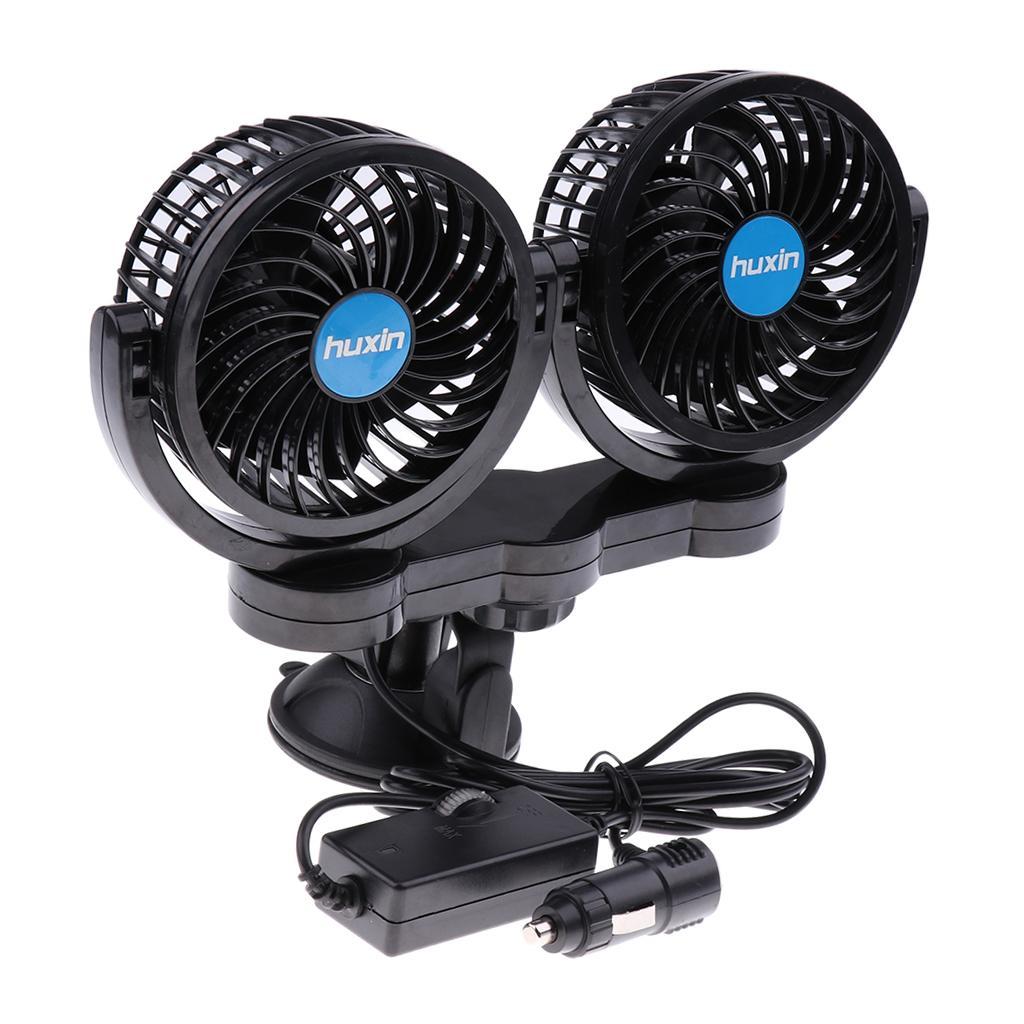 360° Rotatable 4.5” 12V Fan Cooling Air Fan Dashboard Electric Car Fan