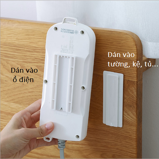 Bộ dụng cụ treo cố định ổ cắm điện trượt thẳng siêu tiện dụng an toàn cho bé, giá đỡ các vật dụng gia đình GD248-TreoOCD-Vi