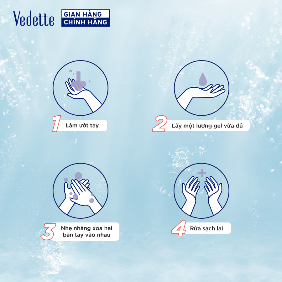 Nước rửa tay hand wash Hoa Hồng Vedette 400ml